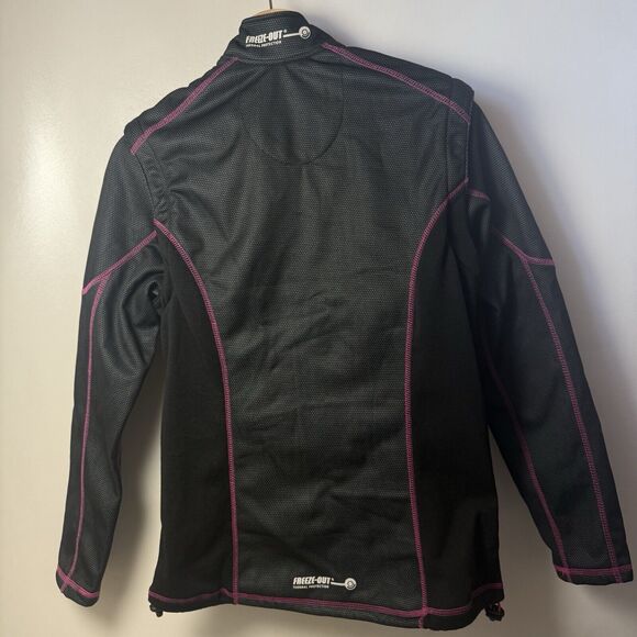 Freeze Out Thermal Protection Jacket Womens M Black Pink Motorcycle Outdoors - Picture 2 of 9